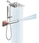 Veken Shower Head, 10'' Luxury All Metal Rain Shower Heads with Handheld Spray Combo, Hand Held B...