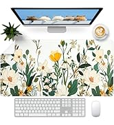 FreeNook Flower Desk Mat, Desk Matt for Desktop, Leather Mouse Pad, Waterproof Large Keyboard Pad...