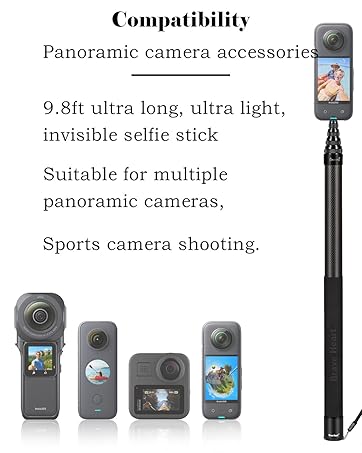 Carbon Fiber Extended Invisible Selfie Stick