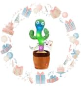 Emoin Dancing Cactus Toy Cute Plushies, Talking Cactus Baby Toy 0-6 Months Wriggle Singing 120 En...