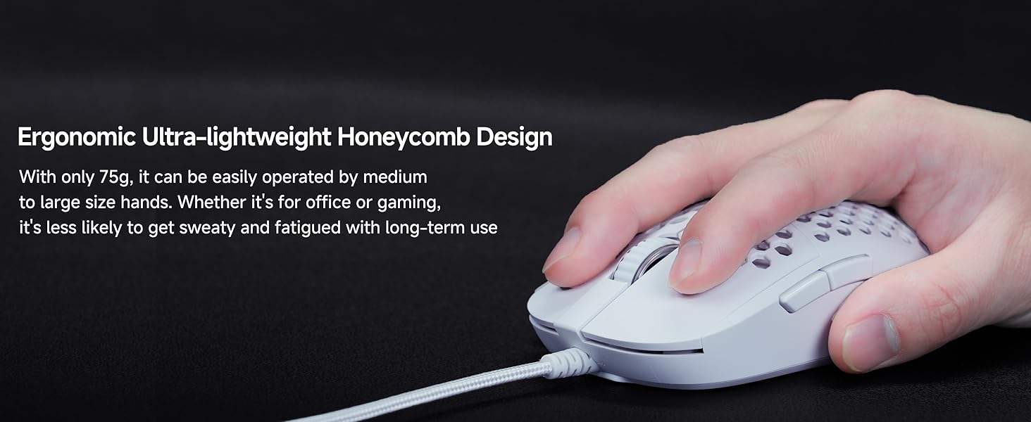 Ergonomic ultra-lightweight honeycomb design