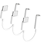Seulliya 3 Pack USB Type C to 3.5mm Female Headphone Jack Adapter, USB C to Aux Audio Dongle Cabl...