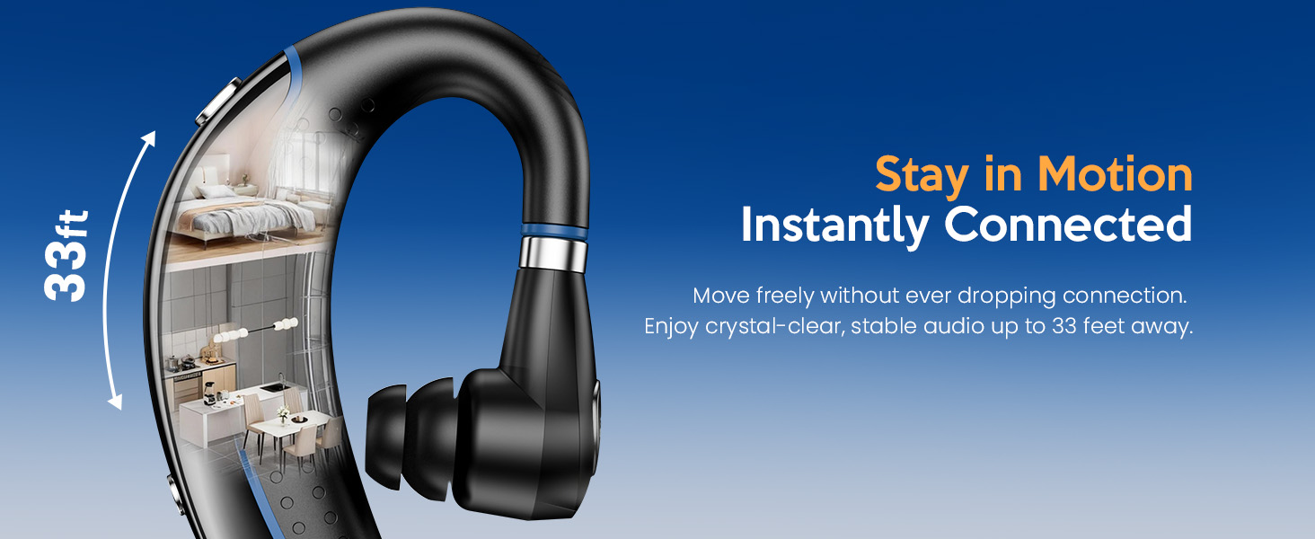 bluetooth with mic for cell phone bluetooth earpiece left ear single earbud bluetooth wireless