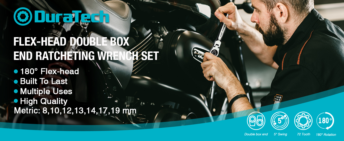 Flex-Head Ratcheting Wrench Set Flex-Head Double Box End Ratcheting Wrench Set Metric 21mm wrench