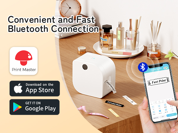 Bluetooth Label Printer Support Continuous Waterproof Label