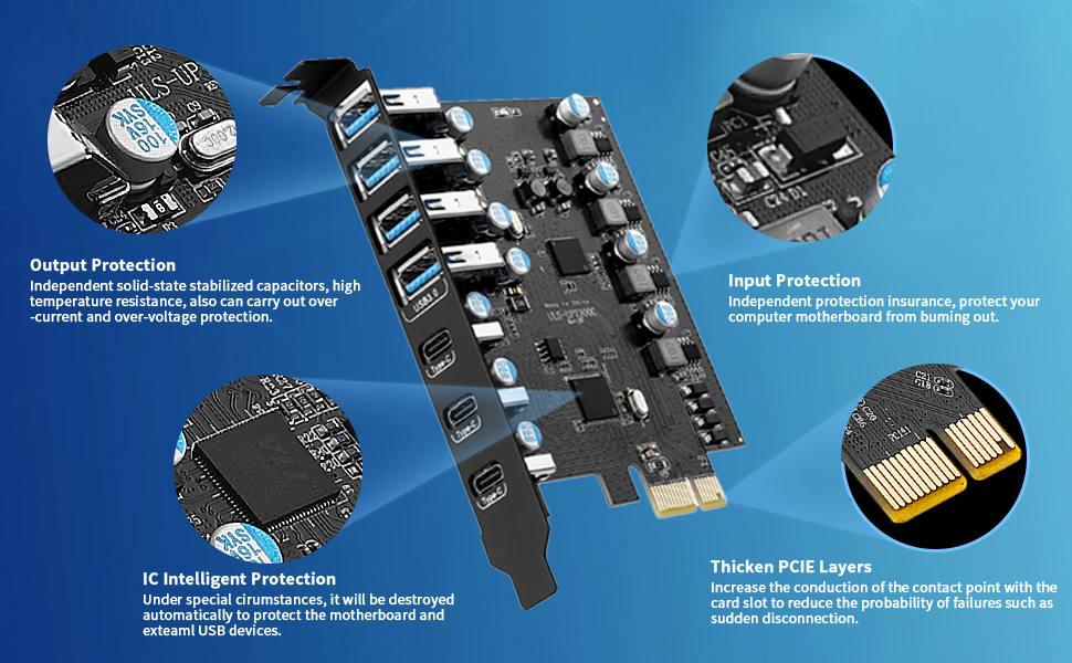 PCIE CARD SAFE AND STABLE