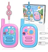 BUKEWIT Walkie Talkies for Kids 2Pack,Walkie Talkies Toys for Girls,Outdoor Adventure Toys with 1...