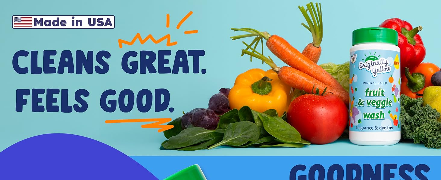 fruit &amp; veggie wash mineral-based mineral based vegetable fruit wash soak rinse fragrance free wash