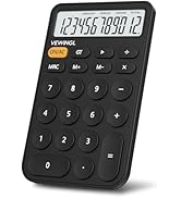 VEWINGL Standard Calculator, 12 Digit Large Display Desktop Calculator with Big Buttons for Offic...