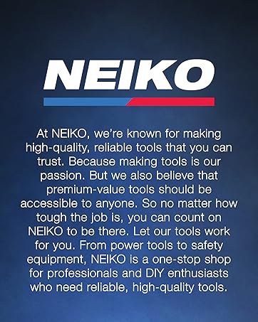 The NEIKO logo above text about the brand. Text reads: NEIKO.