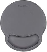 MAIDERN PU Leather Keyboard Wrist Rest and Mouse Pad with Wrist Support, Memory Foam Set for Comp...