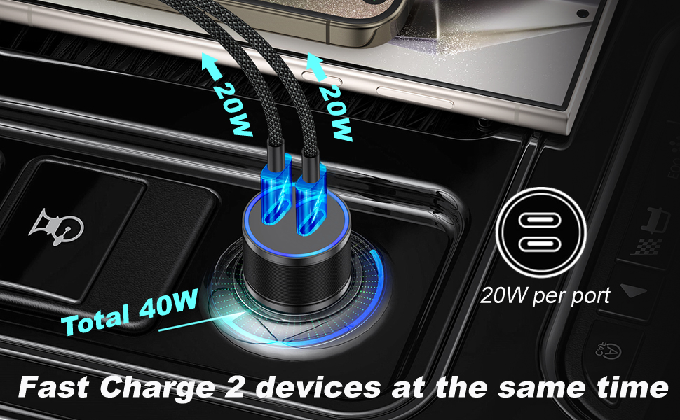 usb c fast car charger