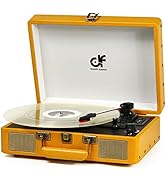 Vinyl Record Player with Built-in Speakers, 3 Speed Bluetooth Vintage Portable Record Player Suit...