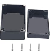 Otdorpatio Outdoor Waterproof Junction Box IP67 Project Box ABS Black Electrical Boxes Electronic...