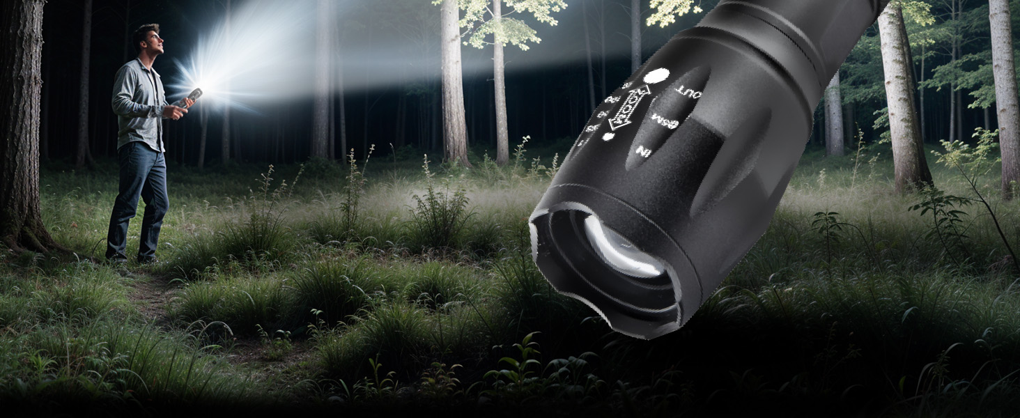 Flashlight pack rechargeable flashlight tactical flashlight bright flashlight 