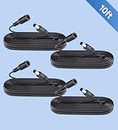 ANLINK 4 Pack 10ft 3M DC Power Extension Cable, 4PCS DC 12V Power Adapter Extension Cord 5.5mm x ...