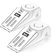 Door Stop Alarm, Door Stopper with 120DB Security Alarm, Floor Wedge Doorstop for Travel Apartmen...