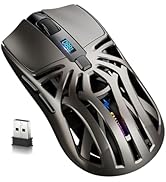 Wireless Gaming Mouse, 10000 DPI, Tri-Mode 2.4GHz/Bluetooth/Wired Mouse, 6 Buttons, Digital Displ...