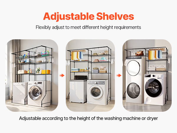 over laundry storage shelf
