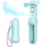 SWEETFULL Misting Fan, Portable, Handheld Personal Mister Small Fan, Rechargeable Mini Spray Wate...