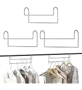 Karlliu 3 Pack 12 Inch Space Saving Hangers Magic Hanger for Sorting Clothes Storage Metal Sturdy...