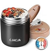 Insulated Food Jar with Temperature Display - 15.2 Oz, Thermo for Hot Food, Soup Thermo, Termos P...