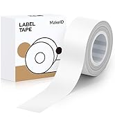 MakeID 0.63" x 13' Label Tape Compatible with MakeID Label Makers L1 Q1 E1 Refills Waterproof Lam...
