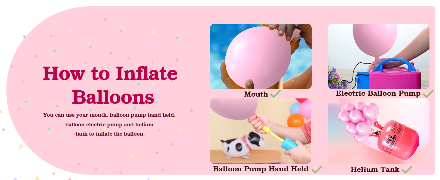 multiple pink latex balloons kit
