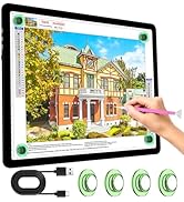 KOBAIBAN A4 Light Box for Tracing, Light Board with Side Physical Buttons, Magnetic Light Pad for...