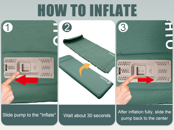 How to inflate the sleeping pad