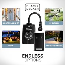 Outdoor Wireless Remote Control Outlets 