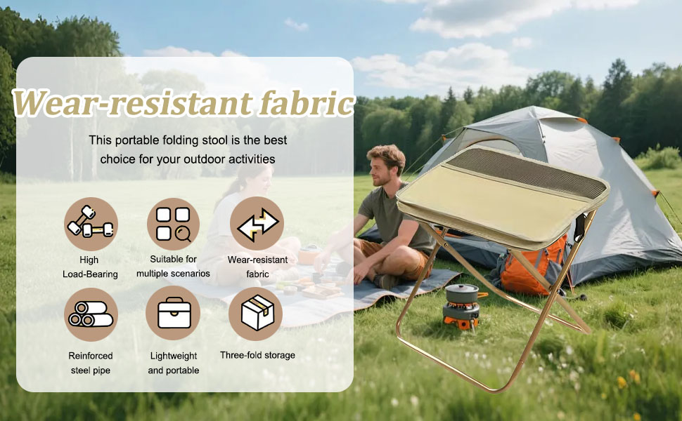 stool chair folding portable camping foldable chairs collapsible outdoor small bag adults