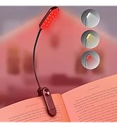 Finezeal 625nm Red Book Light [1 Pack] - Zero Blue Light, Rechargeable Clip On Red Reading Light ...