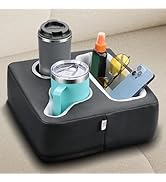 KEMIMOTO Couch Cup Holder, Bedroom Cup Holder, Bed Storage Organizer, Sofa Refreshment Tray for D...