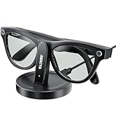 REIKIYA Charging Stand for Ray-Ban Meta Smart Glasses, Portable Charging Dock for Wayfarer, Headl...