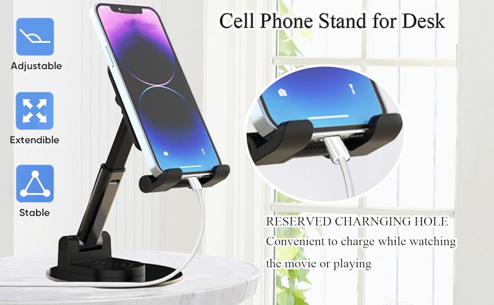 Rotatable Cell Phone Stand for Desk