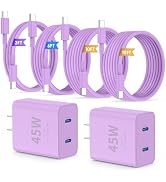 QZIIW iPhone 16 15 Pro Max Charger Fast Charging,45W Dual Port USB C Fast Charger Block [2-Pack] ...