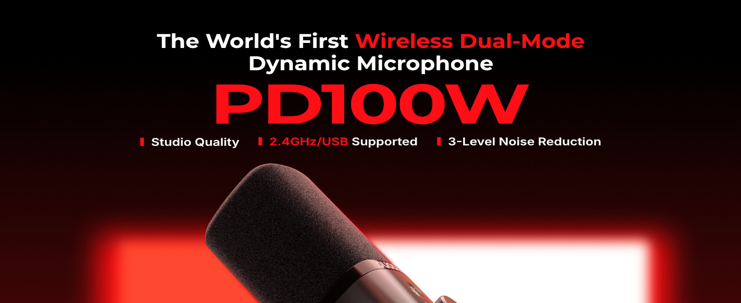 PD100W Wireless daynamic microphone