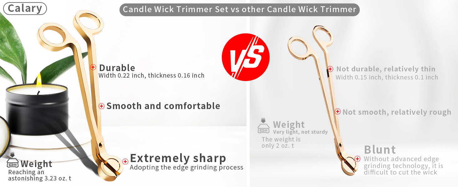 calary Candle Wick Trimmer, Candle Snuffer and Wick Dippe