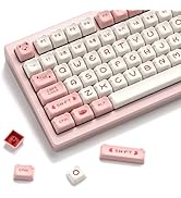 Womier PBT Keycaps 60 Percent, Cute Bear Creamy Keycaps, 122 Keys Custom MOA Keycaps Set for 60%,...