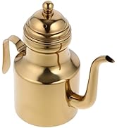 Oil Dispenser 11oz Stainless Steel Olive Oil Dispenser Metal Drip Free Oil Bottle Oil Storage Can...