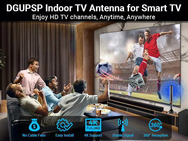 Digital TV Antenna for Smart Tv Indoor Antenna for Tv Without Cable
