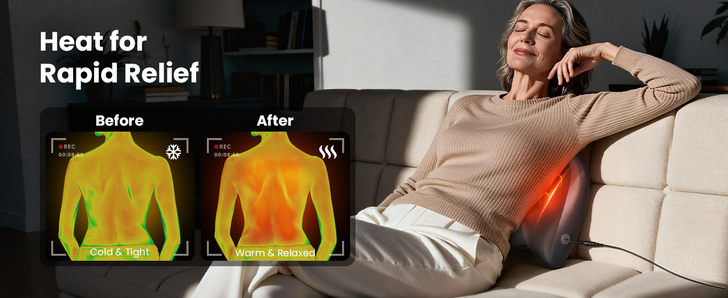 shiatsu back massager with heat