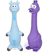 SCHITEC Squeaky Dog Toys, [2 Pack] Squawking Latex Toy with Interactive Squeaker, Squeak Rubber D...