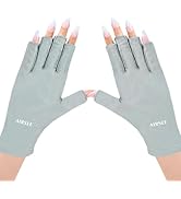 AIRSEE UV Gloves for Nail Lamp,Professional UPF50+ UV Protection Gloves for Manicures Nail Art,Fi...
