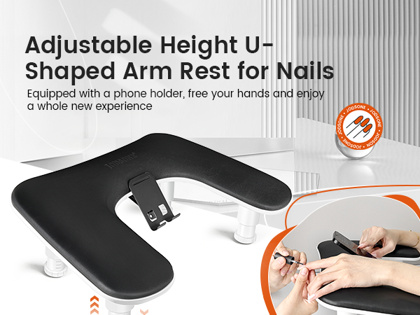 Black Manicure Arm Rest for Nails Tech