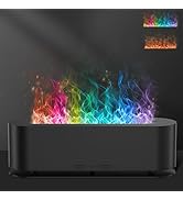2025 Upgraded Flame Fire Diffuser Humidifier, 7 Colors Changing Oil Diffuser, Ultra-Quiet Aroma E...