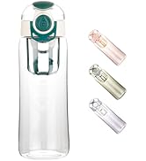 Kerilyn 28oz Water Bottle with Fruit Infuser Strainer, BPA-Free Sports Water Bottle, One-Click Cl...