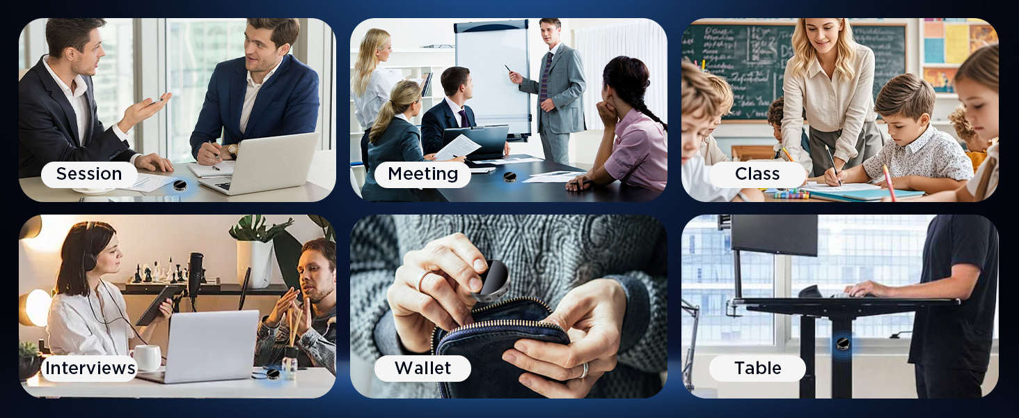 64GB Magnetic Voice Recorder - Voice Activated Recorder AI-Intelligent Noise Reduction