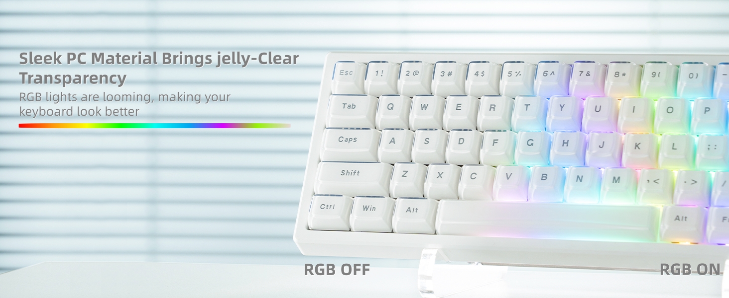 Jelly Keycaps-Crystal Cute Keycaps, Keycaps for Mechanical Keyboard